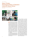 Physiological Effects of Relaxation Caused by Natural Stimuli