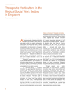 Therapeutic Horticulture in the Medical Social Work Setting in Singapore