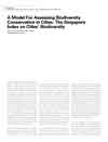 A Model For Assessing Biodiversity Conservation in Cities: The Singapore Index on Cities’ Biodiversity