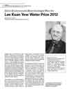 Dutch Environment Biotechnologist Wins the Lee Kuan Yew Water Prize 2012