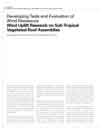 Developing Tests and Evaluation of Wind Resistance: Wind Uplift Research on Sub-Tropical Vegetated Roof Assemblies
