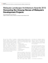 Malaysia Landscape Architecture Awards 2013
