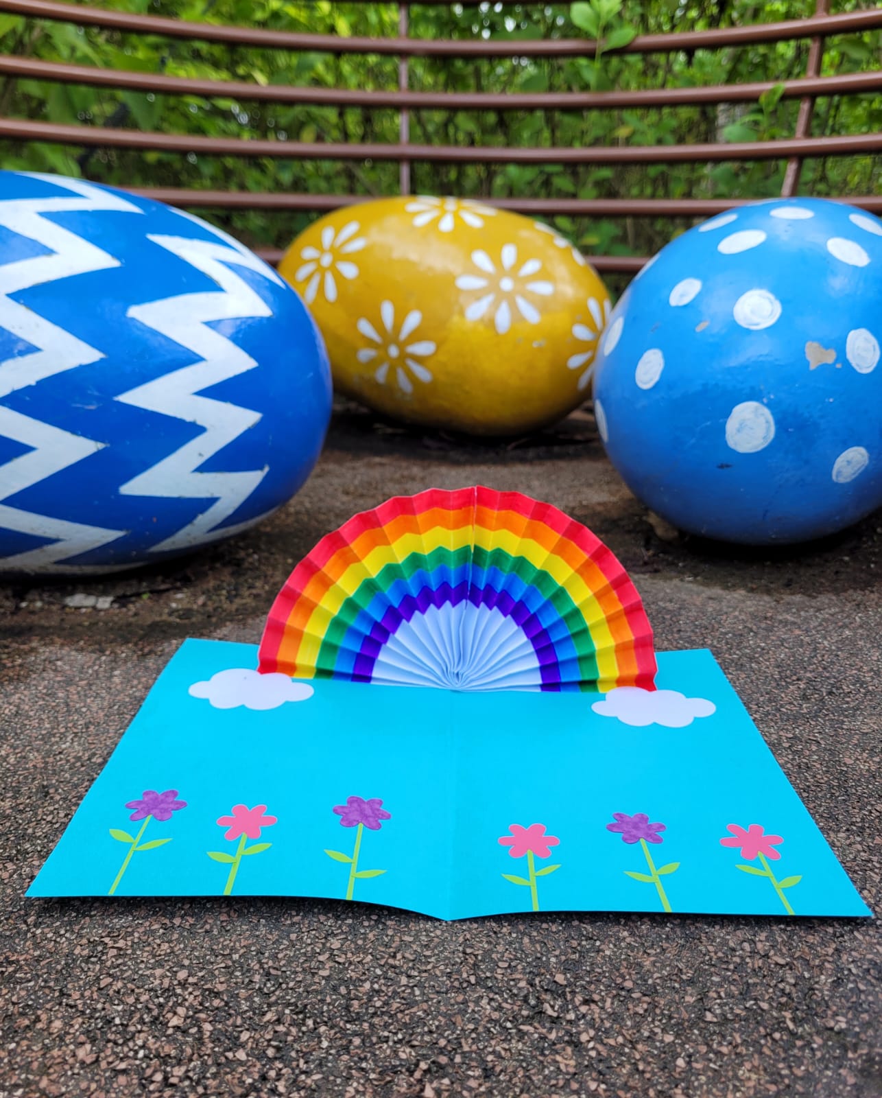Rainbow card craft