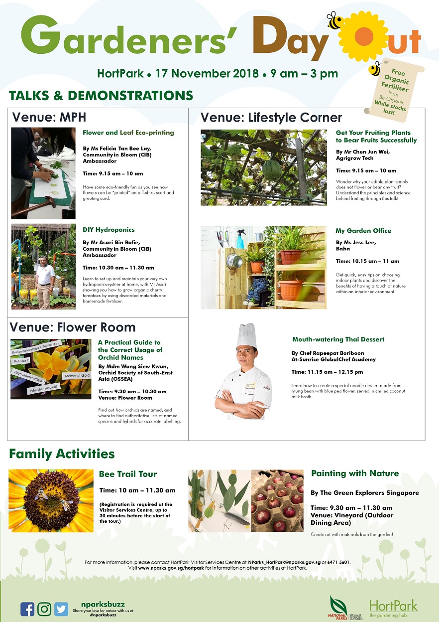 Poster for Gardeners' Day Out November 2018
