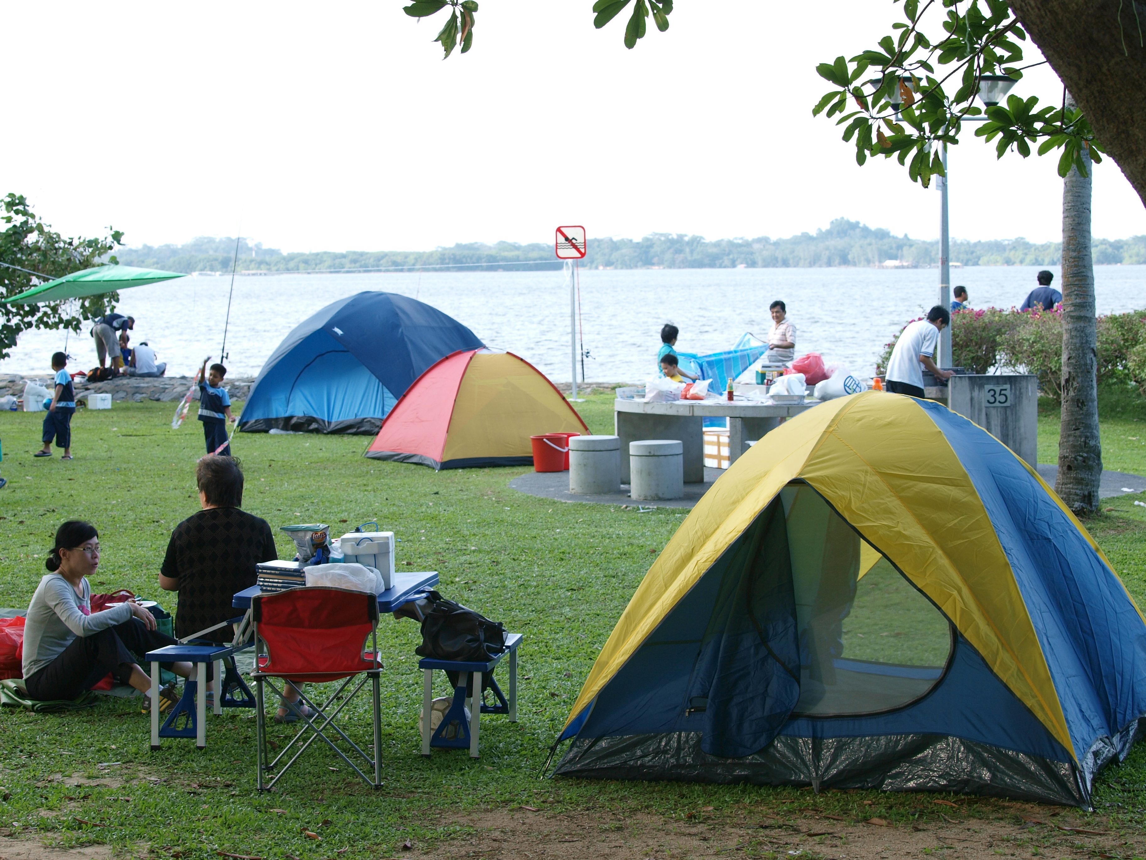 Camping Tent. Crystal Coast Beach Camping. Singapore Camp. Camping park