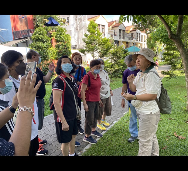 Nature guide explaining about the trees along the Duxton Plains Park