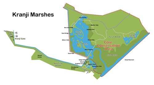 Kranji Marshes map