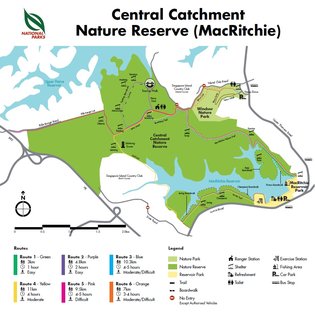 Central Catchment Nature Reserve Map