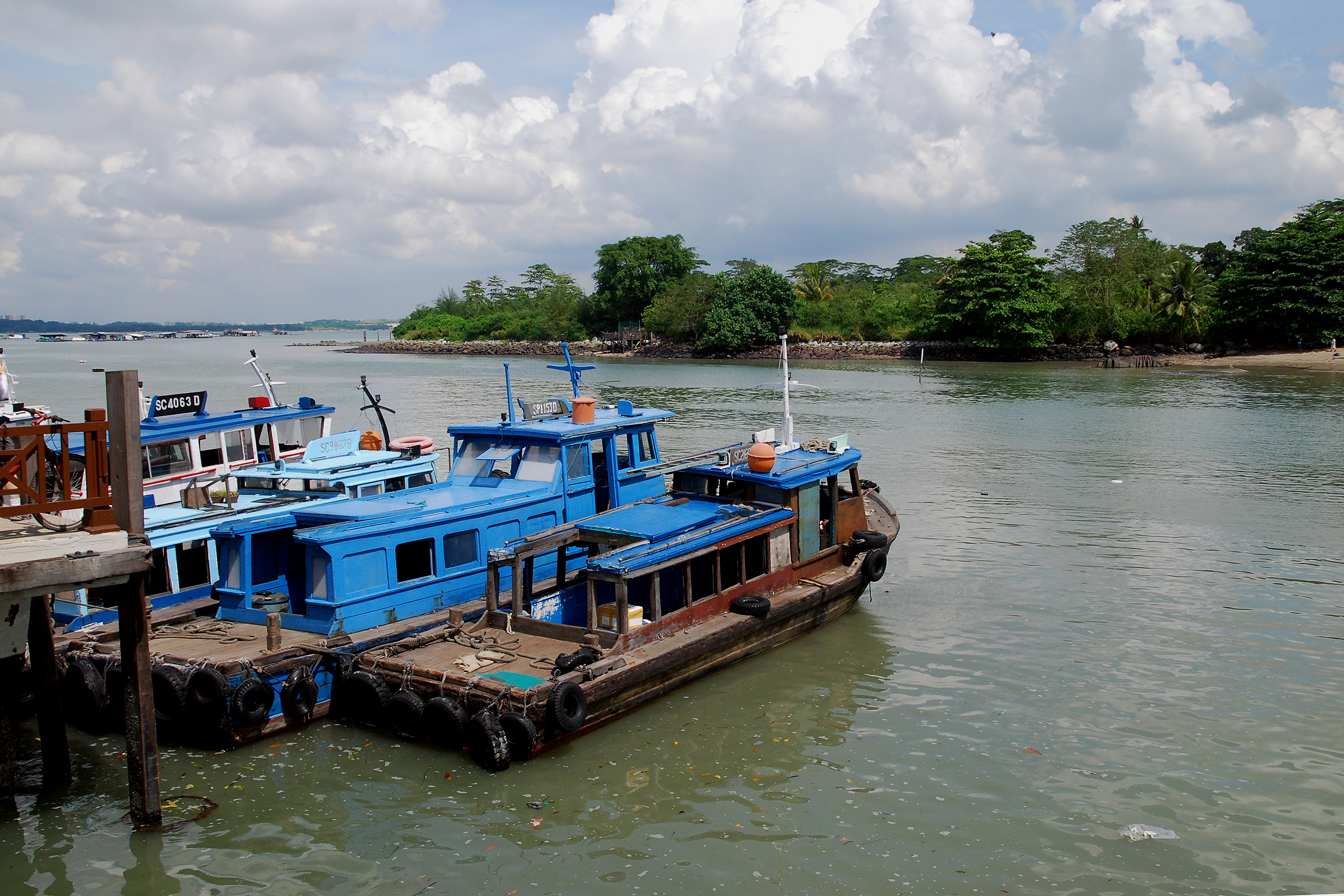 Boat ride from Pulau Ubin