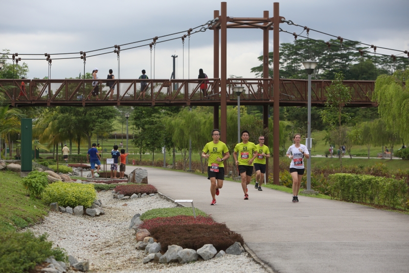 Exercise at Punggol Waterway Park