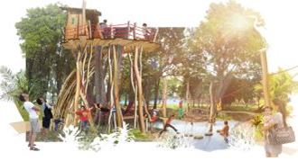 Nature-themed play area