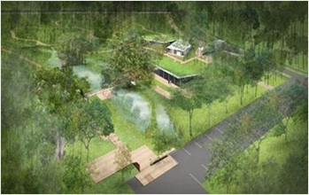Aerial view of Windsor Nature Park entrance