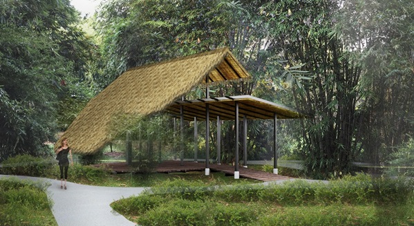Artist’s impression of shelter at Craft and Construction zone