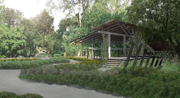 Artist’s impression of shelter at Domestic zone