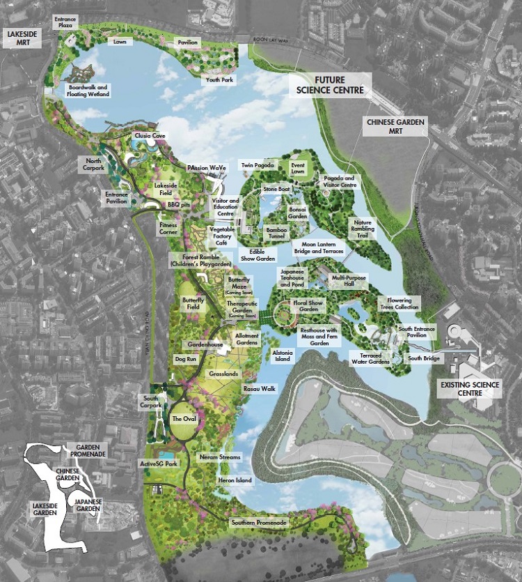 Lakeside Garden, western section of Jurong Lake Gardens, opens