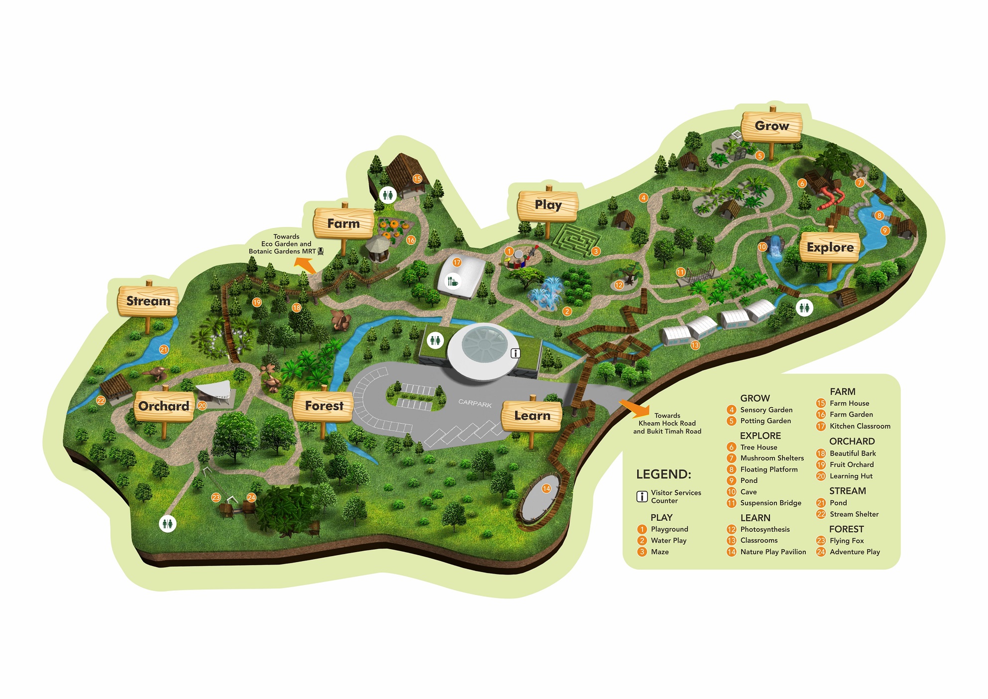 Singapore Botanic Garden Map Education