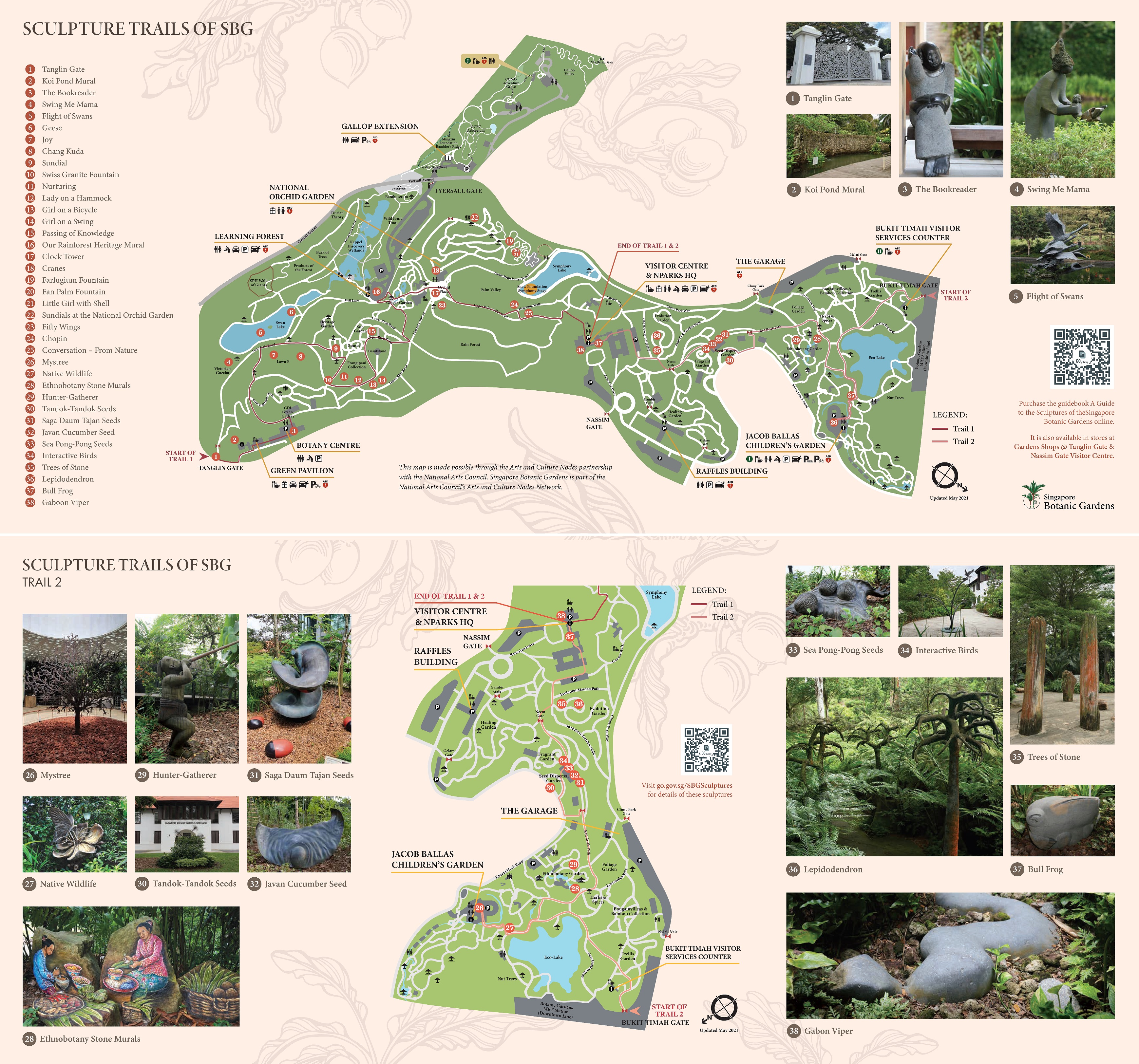 Singapore Botanic Garden Map Maps & Brochures