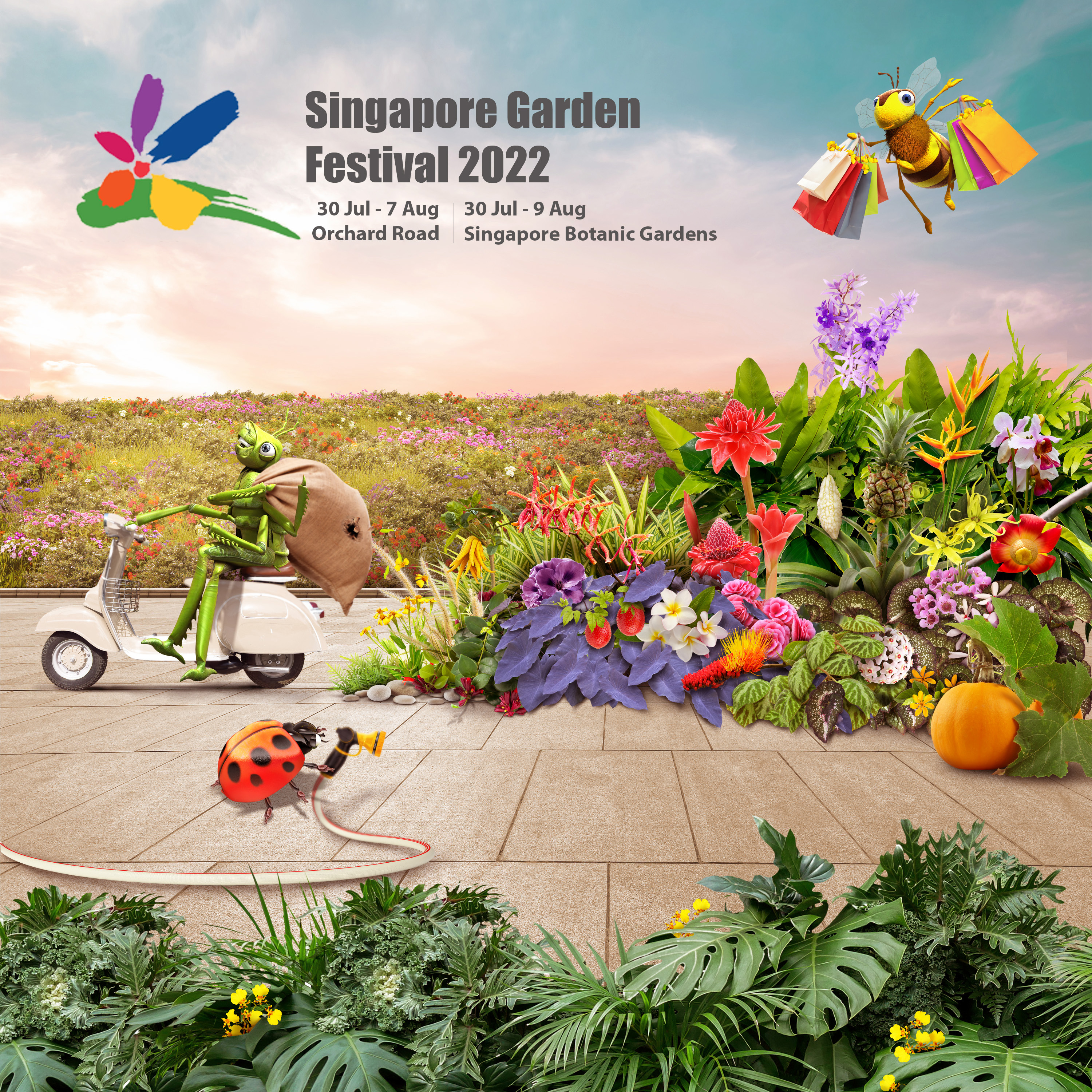Singapore Garden Festival promotional poster for 30 Jul to 9 Aug
