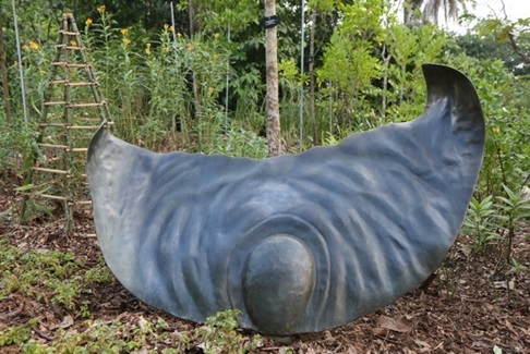 Javan Cucumber interpretive element at Seed Dispersal Garden