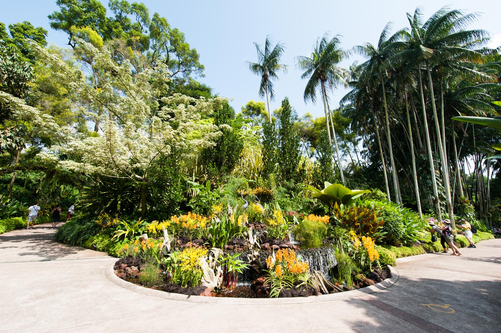 Crane Fountain at the National Orchid Garden