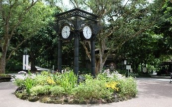 Clock Tower at entrance of Orchid Garden
