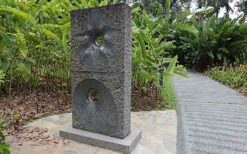 Conversation with Nature sculpture at Heliconia Walk