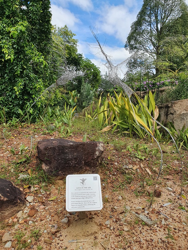 Sculpture Love is in the Air at the Sun Rockery Garden