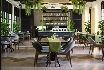 Interior of Botanico (2nd floor) at the Garage