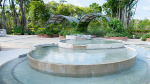 Cascading foot bath pool
