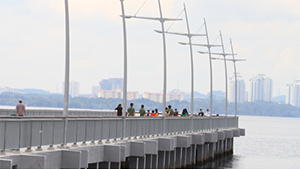 Woodlands waterfront jetty