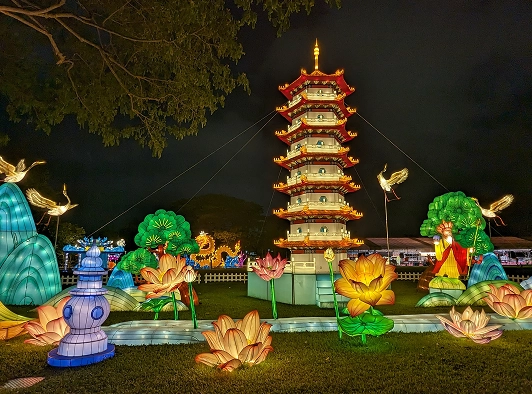 Lights by the Lake lantern display at Jurong Lake Gardens
