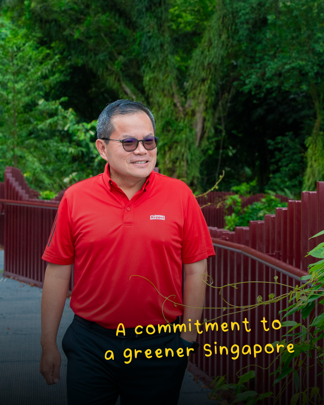 Keppel Care Foundation volunteers participating in tree planting activities for Singapore's OneMillionTrees movement